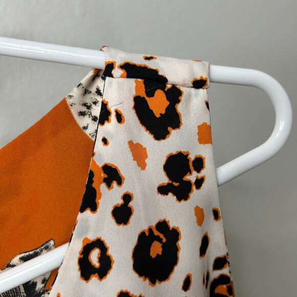 Chicos Reversible Floral Animal Print Tank Top Size 2 US Large 12/14 Orange - Picture 12 of 13